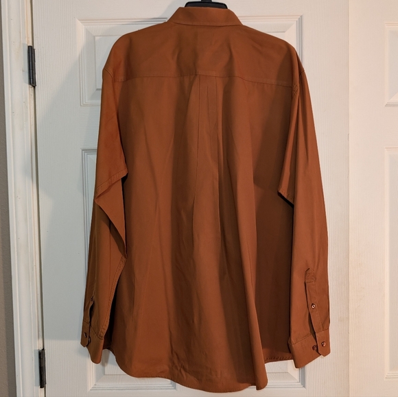 Cinch Burnt Orange Long Sleeve Button Down Shirt Size L - Picture 3 of 5